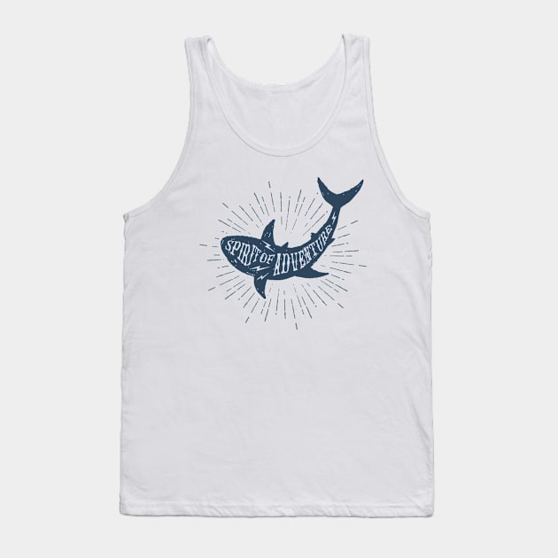 Nautical lettering:spirit of adventure Tank Top by GreekTavern